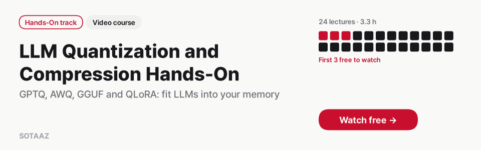 LLM Quantization and Compression Hands-On — This course alone $79 · 24 lectures · first 3 free